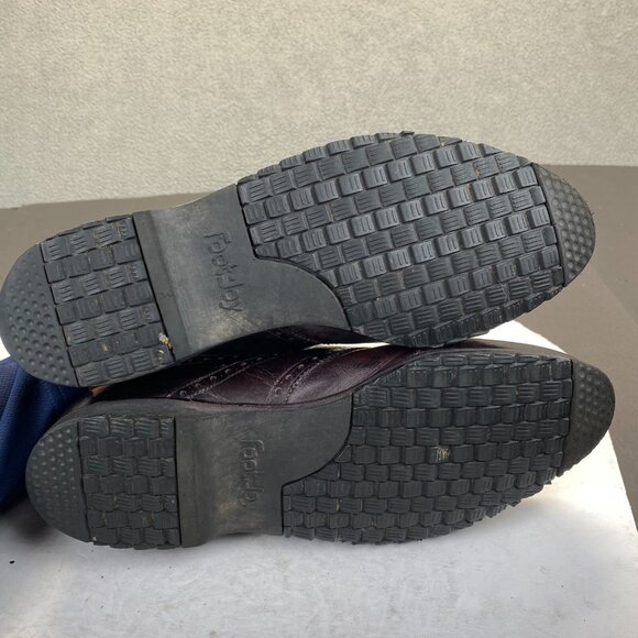 VTG FootJoy Classics Mens Spikeless Golf Shoes Wingtip Oxblood Red Size10D 55814 - Picture 4 of 16